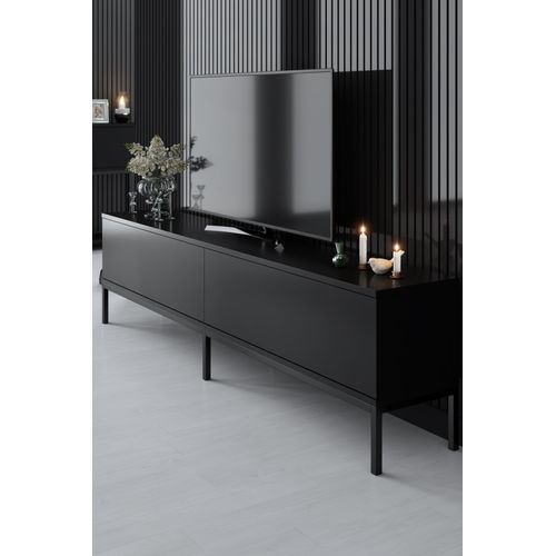 Meuble TV En Bois "lord" - 180 X 30 X 47 Cm - Noir