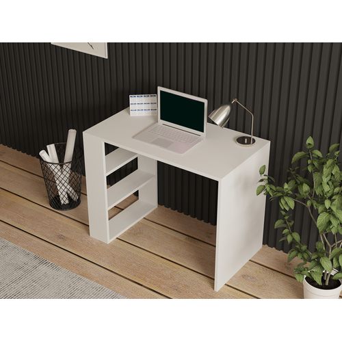 Bureau En Bois "cool" - 90 X 50 X 70 Cm - Blanc