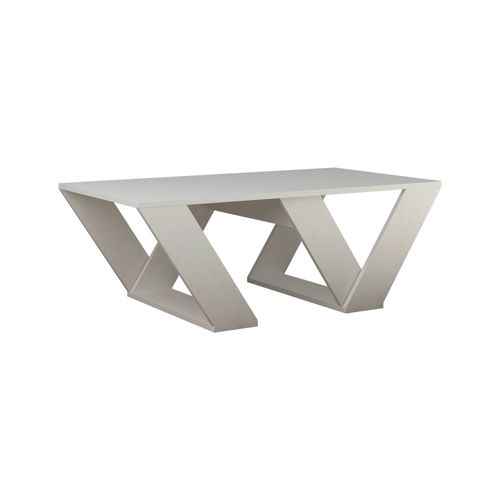 Table Basse En Bois "pipra" - 110 X 60 X 40 Cm - Blanc