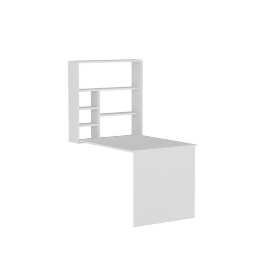 Bureau En Bois "sedir" - 90 X 59 X 154 Cm - Blanc