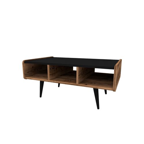 Table Basse En Bois "line " - 90 X 56 X 40 Cm - Noyer Clair