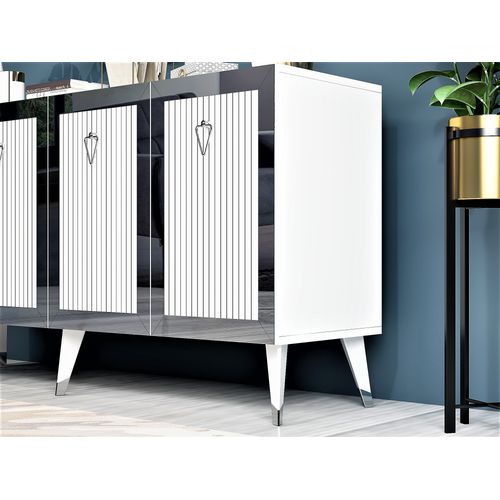 Buffet En Bois "bare" - 150 X 40 X 80 Cm - Gris