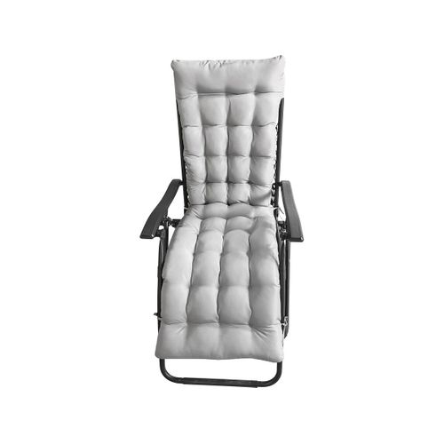 Lot De 2 Fauteuils De Jardin Inclinable Zéro Gravité Avec Coussin Matelassé "sintra" - Taupe