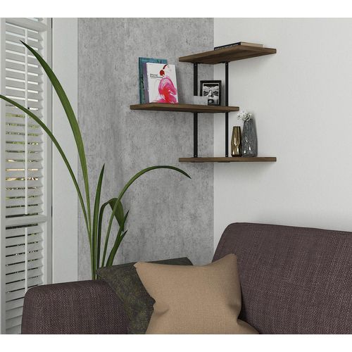 Étagère Murale En Bois "frisbi" - 45 X 20 X 47 Cm - Noyernoir