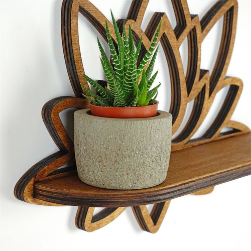 Étagère Murale En Bois "raf264" - 33 X 10 X 26 Cm - Noyer