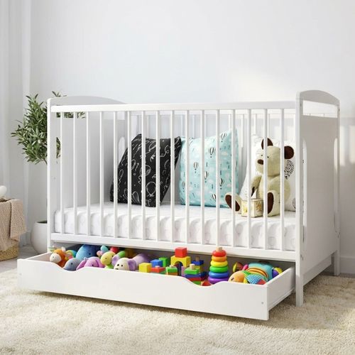 Lit Bébé Évolutif Avec Tiroir Margot 60x120 Cm (matelas Non Inclus) - Blanc