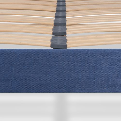Sommier à Lattes En Bois Lumière 90x190 Cm Coloris Bleu Marine Livré En Kit