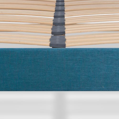 Sommier à Lattes En Bois Lumière 90x190 Cm Coloris Turquoise Livré En Kit