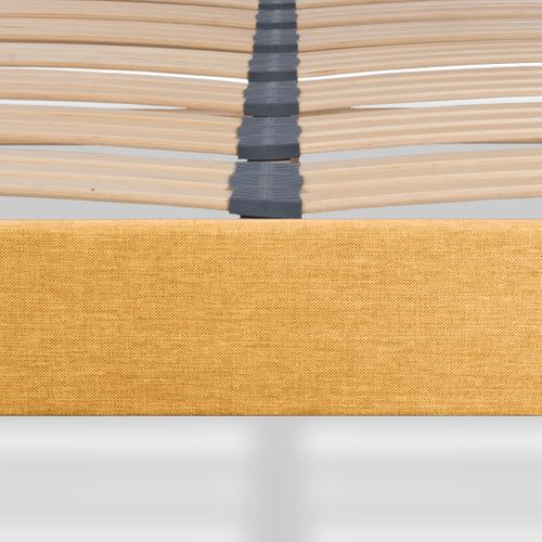 Sommier à Lattes En Bois Lumière 90x200 Cm Coloris Jaune Livré En Kit