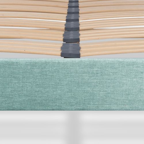 Sommier à Lattes En Bois Lumière 90x200 Cm Coloris Vert Pastel Livré En Kit