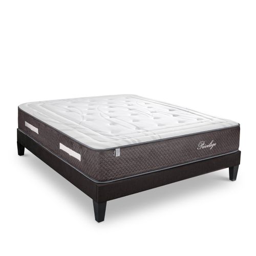 Ensemble Matelas Ressorts 200x220 Cm Privilège + Sommier Bois