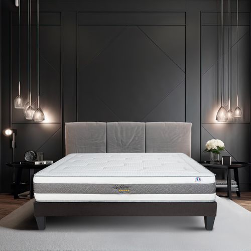 Ensemble Sublime 90x200 Cm Matelas Mousse + Sommier Bois