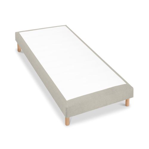 Sommier Tapissier Sisal 90x190 Cm Ep. 18 Cm Beige (pieds Inclus)