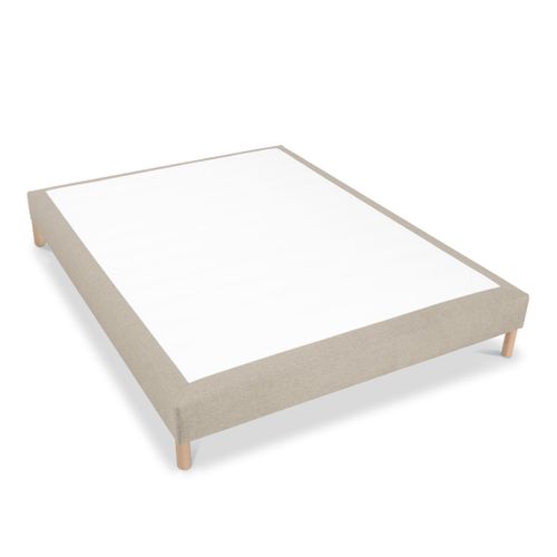 Sommier Tapissier Sisal 140x190 Cm Ep. 18 Cm Beige (pieds Inclus)