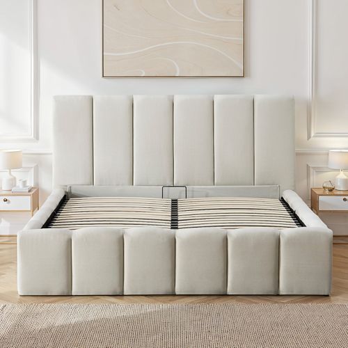 Lit Coffre Beige Madeleine 180x200 Cm