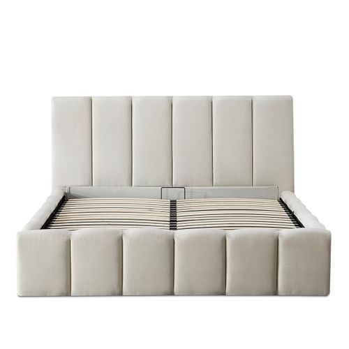 Lit Coffre Beige Madeleine 180x200 Cm