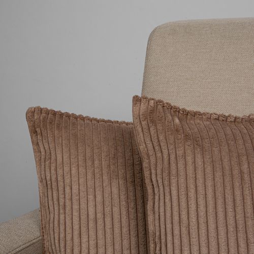 Lot De 2 Coussins Velours Côtelé Malo 40x40cm Coloris Marron