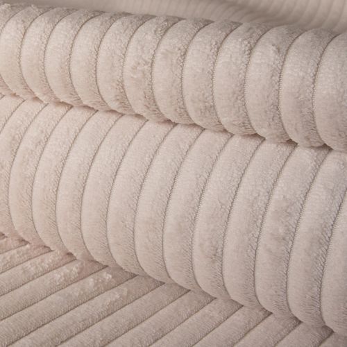 Lot De 4 Coussins Velours Côtelé Malo 40x40cm Coloris Beige