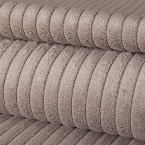 Lot De 6 Coussins Velours Côtelé Malo 40x40cm Coloris Gris Clair