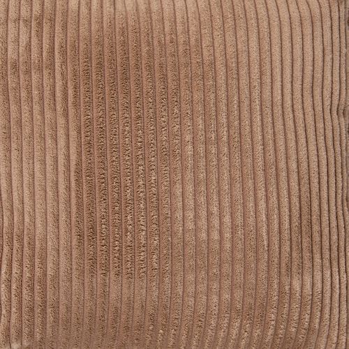 Lot De 4 Coussins Velours Côtelé Malo 40x40cm Coloris Marron