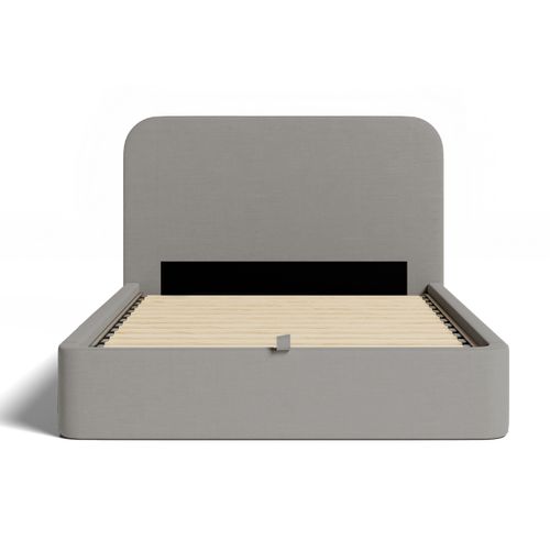 Lit Coffre Nova Tissu Gris 180x200cm