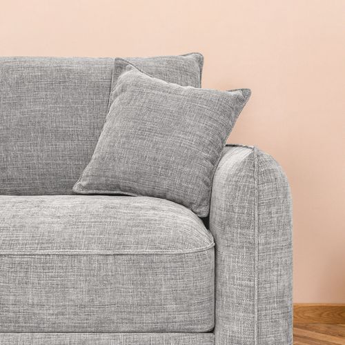 Canapé 3 Places Convertible Housse Texturée Milo Gris