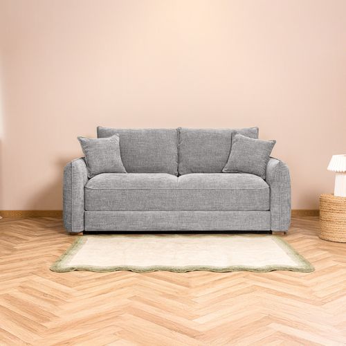 Canapé 3 Places Convertible Housse Texturée Milo Gris