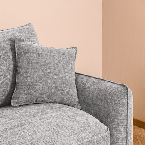 Canapé 3 Places Convertible Housse Texturée Milo Gris