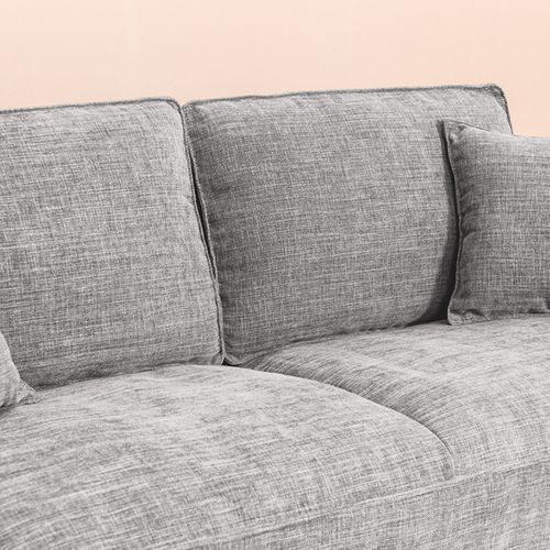 Canapé 3 Places Convertible Housse Texturée Milo Gris