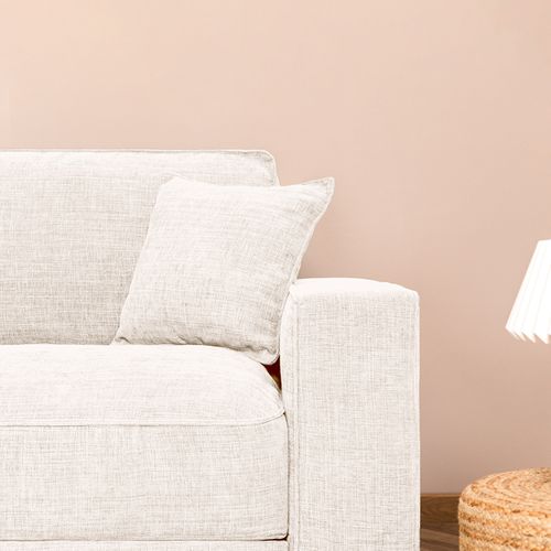 Canapé 3 Places Convertible Housse Texturée Milo Beige