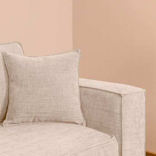 Canapé Lit Convertible 3 Places Déhoussable Beige Neo