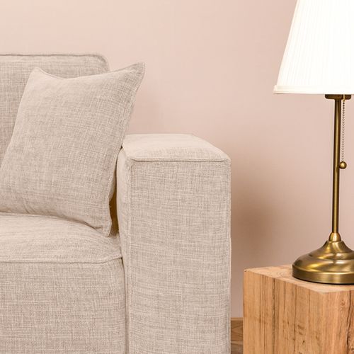 Canapé Lit Convertible 3 Places Déhoussable Beige Neo