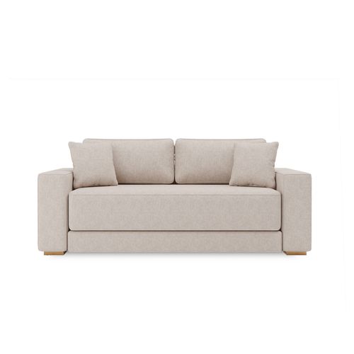 Canapé Lit Convertible 3 Places Déhoussable Beige Neo