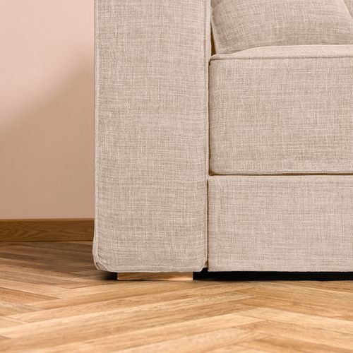 Canapé Lit Convertible 3 Places Déhoussable Beige Neo