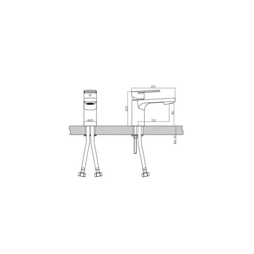 Robinet De Salle De Bain Mitigeur Bec Bas H15cm Rob