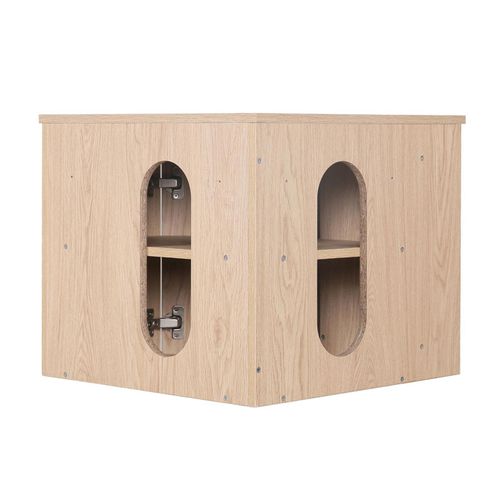 Meuble Sous Vasque D'angle Sorrento Avec Vasque Blanche Et Robinet