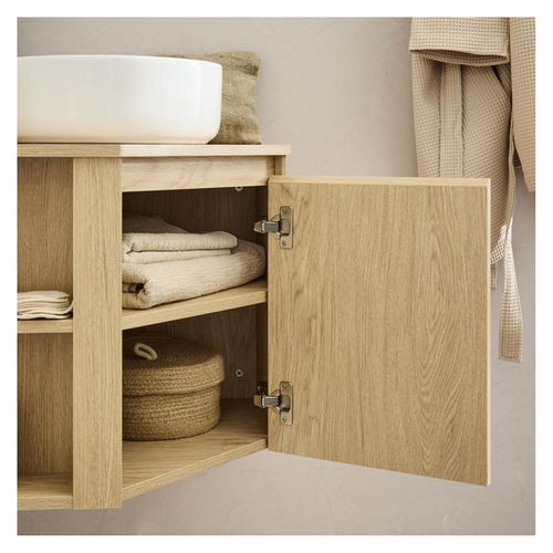 Meuble Sous Vasque D'angle Sorrento Avec Vasque Blanche Et Robinet