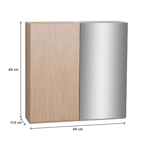Armoire De Toilette 60cm Double Porte Avec Miroir Will