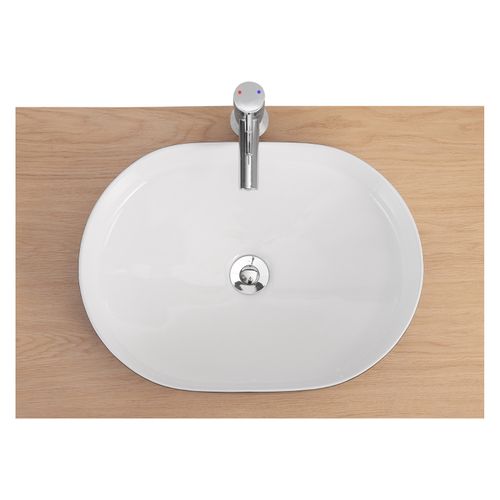 Vasque à Poser Rectangulaire Ydra En Céramique Bi-color 50x37cm