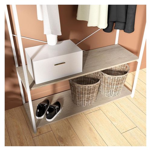 Lot De 2 Portants Vêtements June En Bois Et Métal 180x200cm