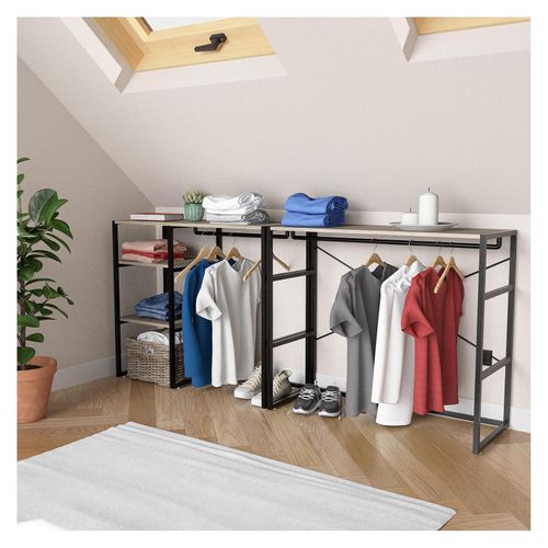 Lot De 2 Portants Vêtements Sous Combles Kadra Modulables 200x85cm
