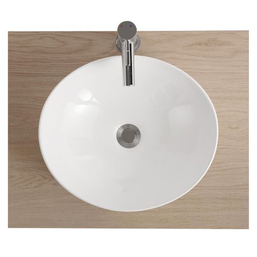 Vasque à Poser Ovale En Céramique 42x37cm Anna