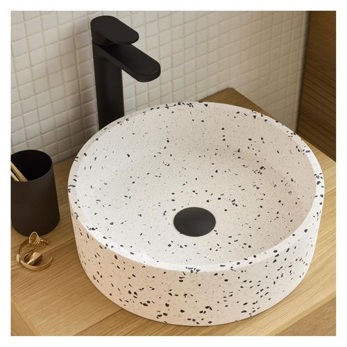Vasque à Poser Ronde En Terrazzo 38cm
