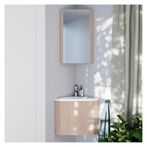 Meuble Lave-mains D'angle Décor Chêne Koda