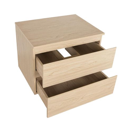 Meuble Simple Vasque Sorrento Décor Chêne 60cm