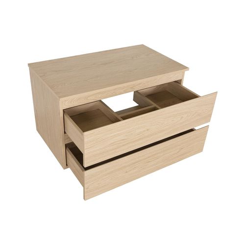 Meuble Simple Vasque Sorrento Décor Chêne 80 Cm