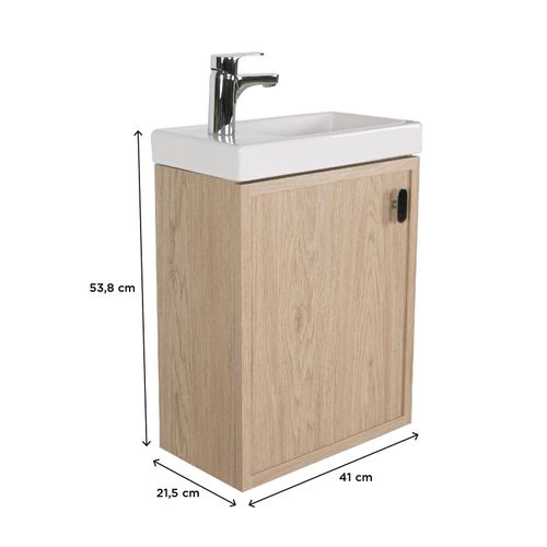 Meuble Lave-mains Décor Chêne Frame