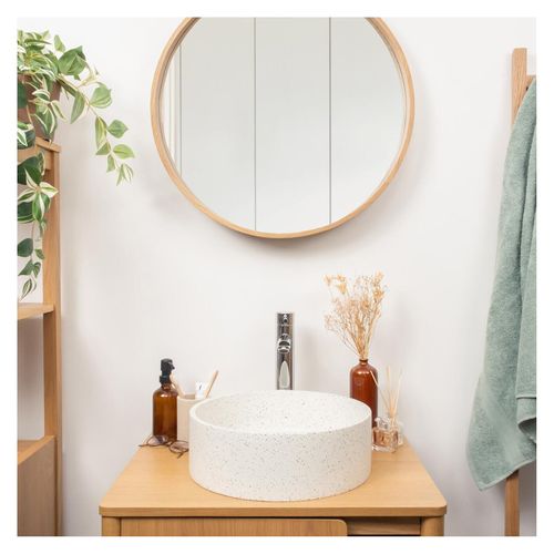 Vasque à Poser Ronde En Terrazzo 36cm