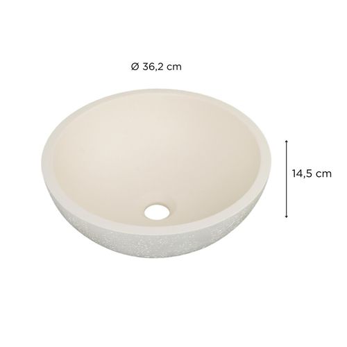 Vasque à Poser Bol Flore 36,2x36,2cm