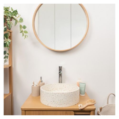 Vasque à Poser Ronde En Terrazzo 36cm